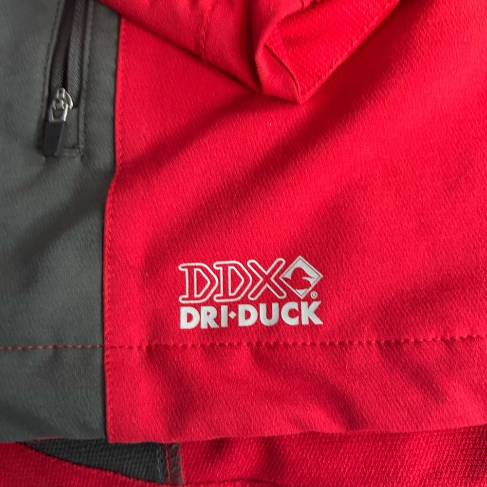Dri Duck DDX Motion Soft Shell Jacket Mens Large Red Black Full Zip Work Outdoor - Picture 4 of 11